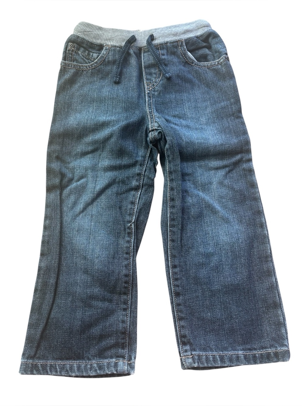 The children’s place boys 3T straight denim jeans elastic waist drawstring